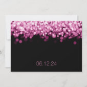 Pink Lights zum 50. Hochzeitstag Einladung (Rückseite)