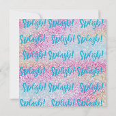 Pink Lila 1. Whimsical Girl Meerjungfrau Geburtsta Einladung (Rückseite)