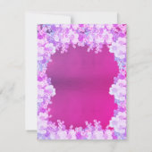 Pink Lila Anemone Blumenhochzeit rettet das Datum Einladung (Rückseite)