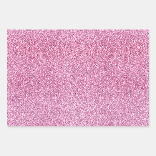 Pink Lila Aqua Sparkle Glitzer Geschenkpapier Set (Vorderseite 2)