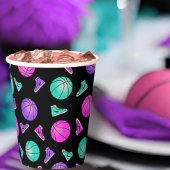 Pink Lila Aquamarin Neon Basketball Sneakers Gebur Pappbecher