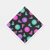 Pink Lila Aquamarin Neon Basketball Sneakers Gebur Serviette (Ecke)