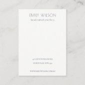 Pink Lila Aquarellfarbe Textur Erdnecklace Visitenkarte (Rückseite)