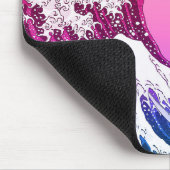 Pink Lila Ästhetik Großer Wave Maus Pad Mousepad (Ecke)