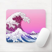 Pink Lila Ästhetik Großer Wave Maus Pad Mousepad (Mit Mouse)
