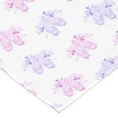 Pink & Lila Ballet Geburtstagsschuhe Kurzer Tischläufer (Ecke)