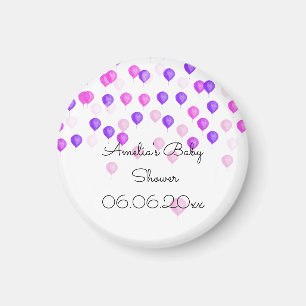 Pink Lila Balloon Baby Showmagazin Magnet