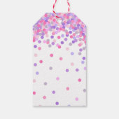 Pink & lila Birthday Party Danke für Ihre Unterstü Geschenkanhänger (Rückseite)