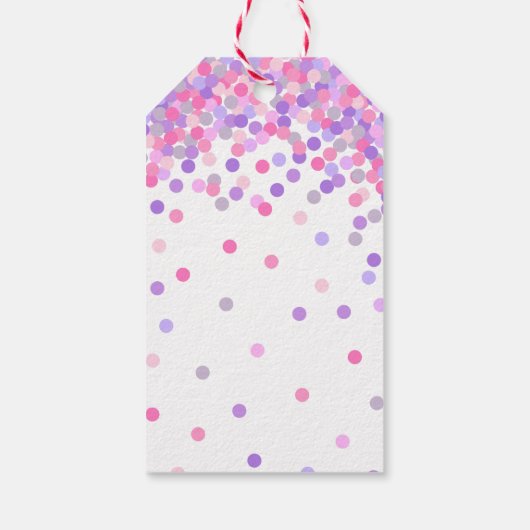 Pink & lila Birthday Party Danke für Ihre Unterstü Geschenkanhänger (Rückseite)