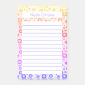 Pink Lila Blasen Muster angefertigt Notepad Post-it Klebezettel (Vorderseite)