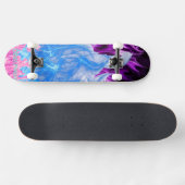 PINK, LILA & BLAU FLAMES! SKATEBOARD (Horizontal)