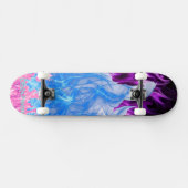 PINK, LILA & BLAU FLAMES! SKATEBOARD (Horizontal)