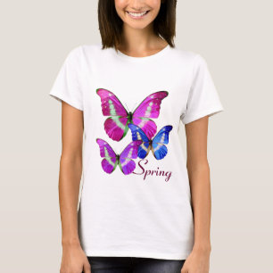 PINK LILA BLAU SPRING BUTTERFLIS T-Shirt