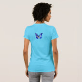 PINK LILA BLAU SPRING BUTTERFLIS T-Shirt (Schwarz voll)