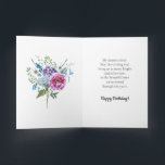 Pink Lila Blue Blumen Happy Birthday Sister Karte<br><div class="desc">Helle und Niedliche rosa Lila Blumen Happy Birthday Sister Card .</div>