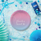 Pink Lila Blue Dive Geburtstagsparty Custom Pappteller (Party)
