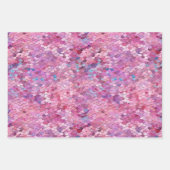 Pink Lila Blue Mermaid Geschenkpapier Set (Vorderseite)