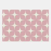 Pink Lila Blue Mid Century Modern Boho Geometrie Geschenkpapier Set (Vorderseite)