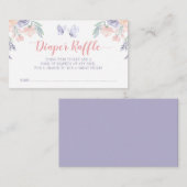 Pink Lila Blütenschmetterlingskatze Begleitkarte (Vorne/Hinten)