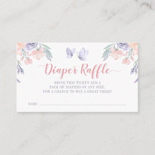 Pink Lila Blütenschmetterlingskatze Begleitkarte (Vorderseite)