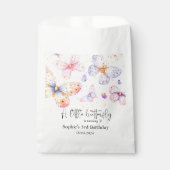Pink Lila Butterfly Girl All Ages Geburtstag Geschenktütchen (Vorderseite)