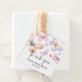 Pink Lila Butterfly Girl Babydusche Geschenkanhänger (Beispiel)