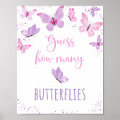 Pink Lila Butterfly Guthaben Wie viele Spiele Poster (Vorne)
