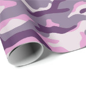 Pink Lila Camouflage Style Geschenkpapier (Rolleneckpunkt)