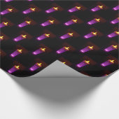 Pink Lila Candles Candlelight Diwali Geschenkpapier (Ecke)