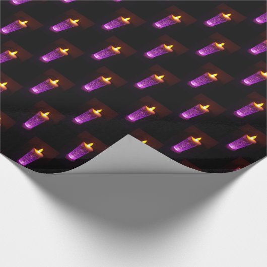 Pink Lila Candles Candlelight Diwali Geschenkpapier (Ecke)