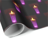 Pink Lila Candles Candlelight Diwali Geschenkpapier (Rolleneckpunkt)
