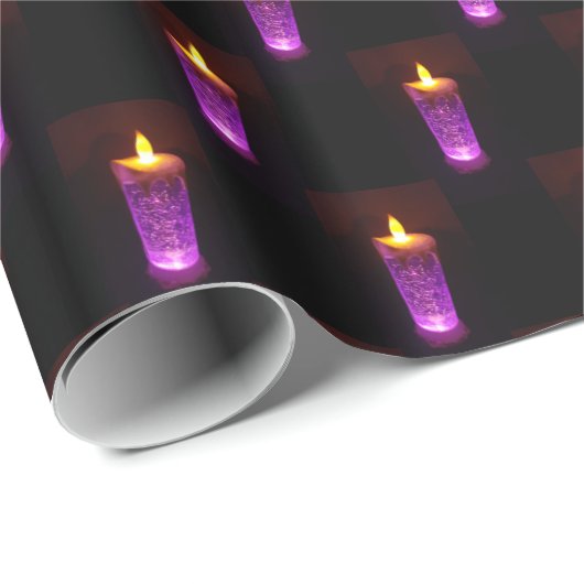 Pink Lila Candles Candlelight Diwali Geschenkpapier (Rolleneckpunkt)