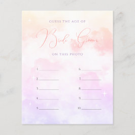 Pink Lila Cloud Nine Guess of Age Bridal Game