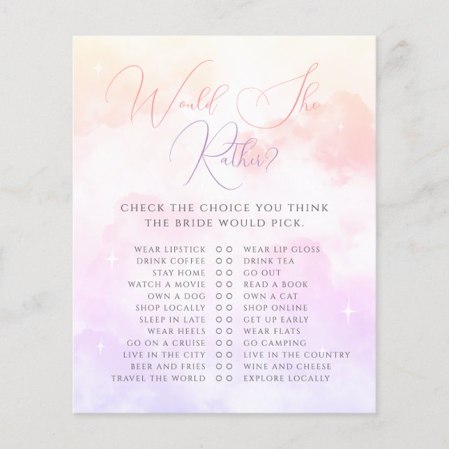 Pink Lila Cloud Nine würde sie eher spielen (Vorderseite)