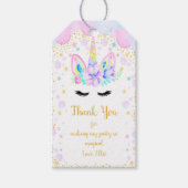 Pink & Lila Cloud Unicorn Geschenketiketten Geschenkanhänger (Vorderseite)