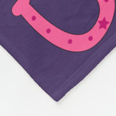 Pink Lila Cowgirl Pattern Kinder Fleecedecke (Ecke)