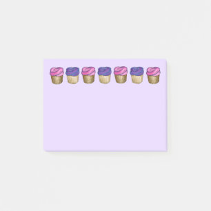 Pink Lila Cupcake Cupcakes Feinschmecker Post Post-it Klebezettel