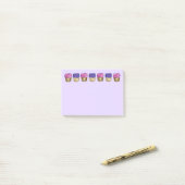 Pink Lila Cupcake Cupcakes Feinschmecker Post Post-it Klebezettel (Auf Schreibtisch)