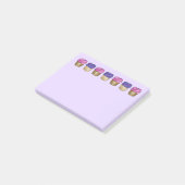 Pink Lila Cupcake Cupcakes Feinschmecker Post Post-it Klebezettel (angewinkelt)