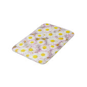 Pink Lila Daisy Blume Pattern Badematte (Schrägansicht)