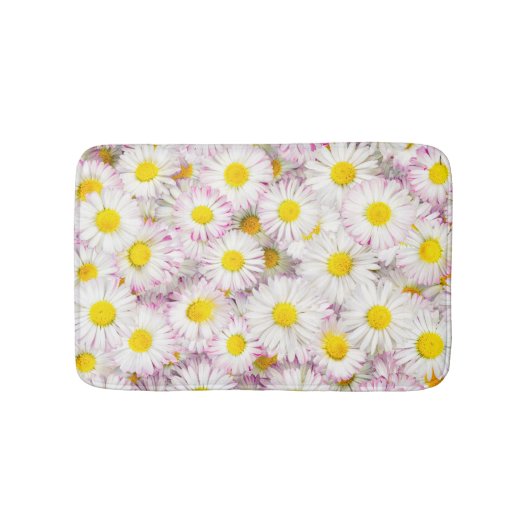 Pink Lila Daisy Blume Pattern Badematte (Vorderseite)