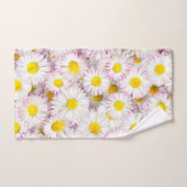Pink Lila Daisy Blume Pattern Badhandtuch Set (Handtuch)