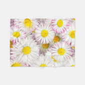 Pink Lila Daisy Blume Pattern Fleecedecke (Vorderseite (Horizontal))