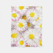 Pink Lila Daisy Blume Pattern Fleecedecke (Vorderseite)