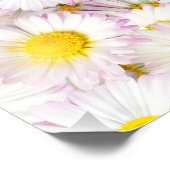 Pink Lila Daisy Blume Pattern Fotodruck (Ecke)