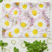 Pink Lila Daisy Blume Pattern Geschirrtuch (Gefaltet)