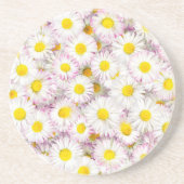 Pink Lila Daisy Blume Pattern Getränkeuntersetzer (Vorne)