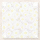 Pink Lila Daisy Blume Pattern Glasuntersetzer (Rückseite)