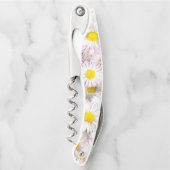 Pink Lila Daisy Blume Pattern Kellnermesser (Vorderseite)