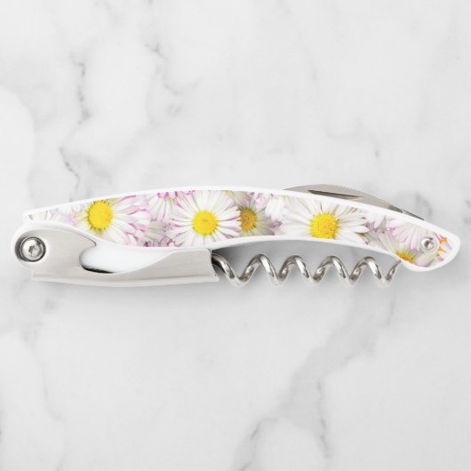 Pink Lila Daisy Blume Pattern Kellnermesser (Vorderseite)